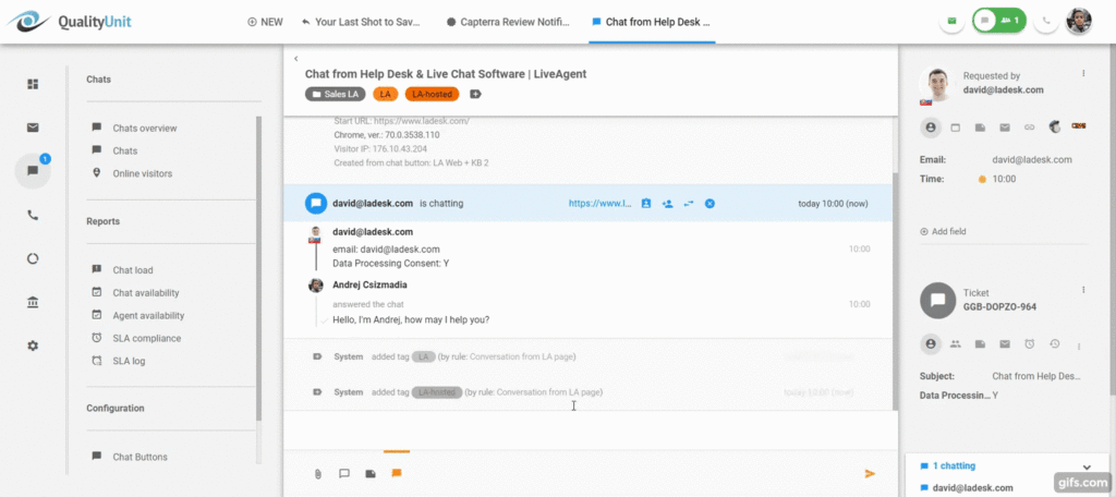 Vantaggio della live chat - comodità della conversazione in tempo reale
