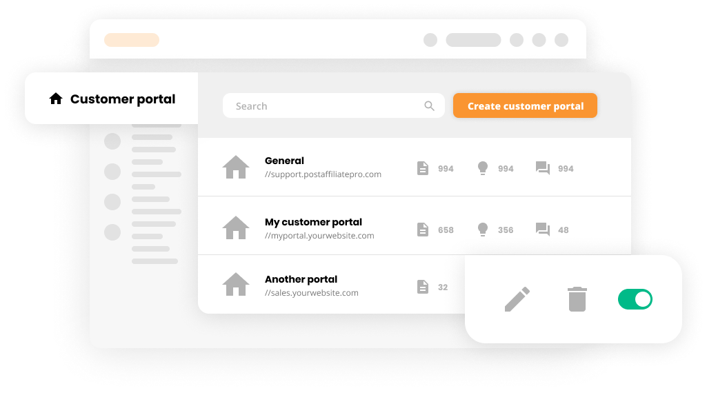 Funzionalità Multi knowledge base nel software Customer portal - LiveAgent