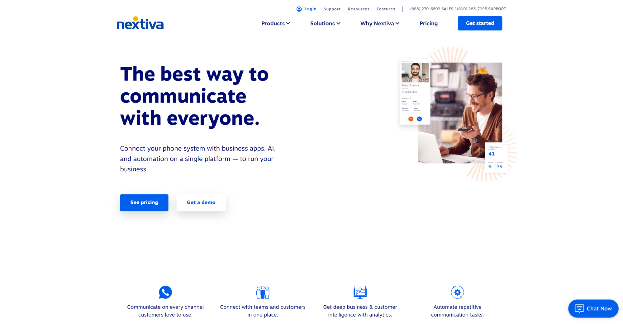 Homepage Software Call Center Nextiva