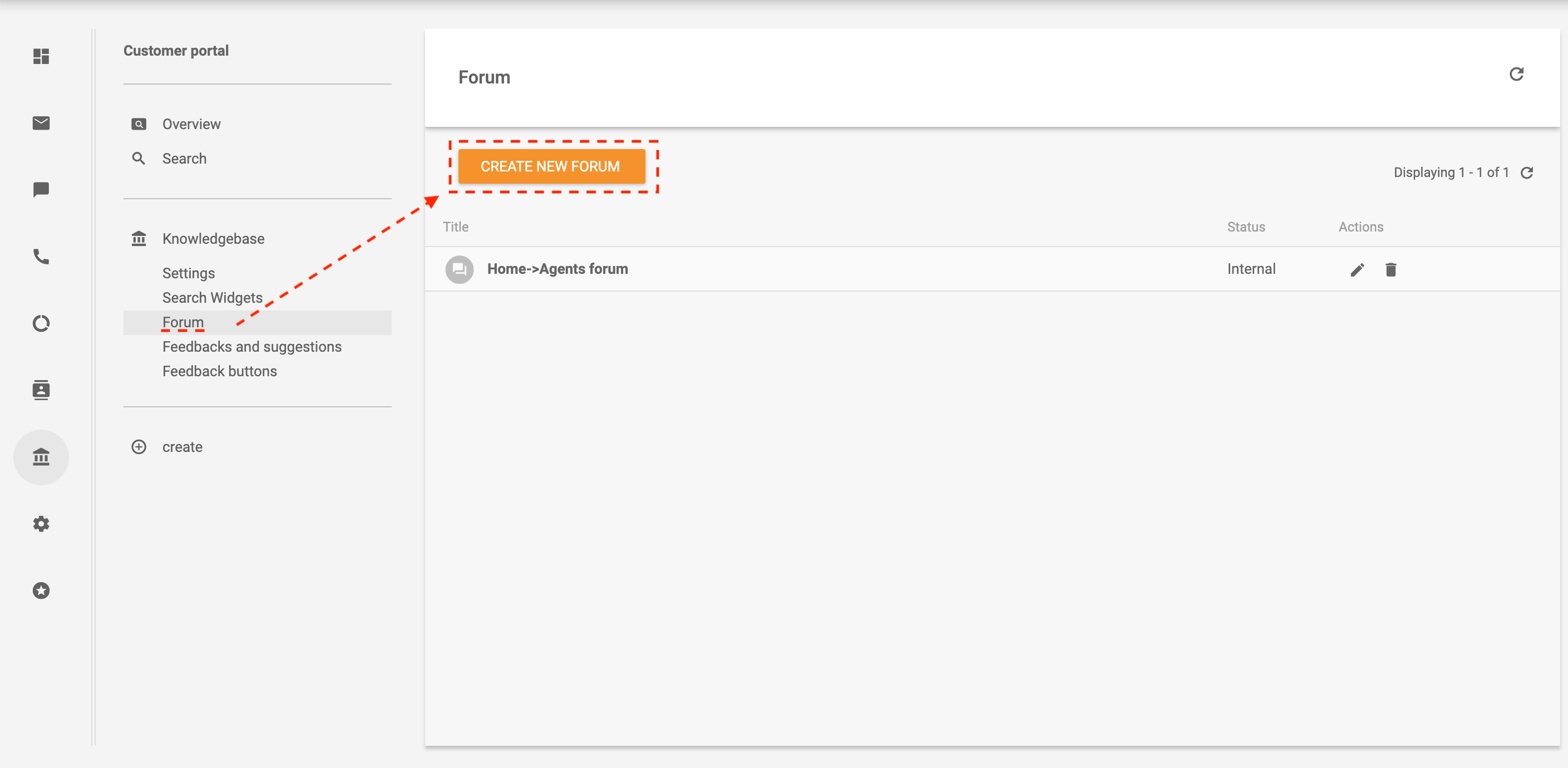 Crea forum in LiveAgent