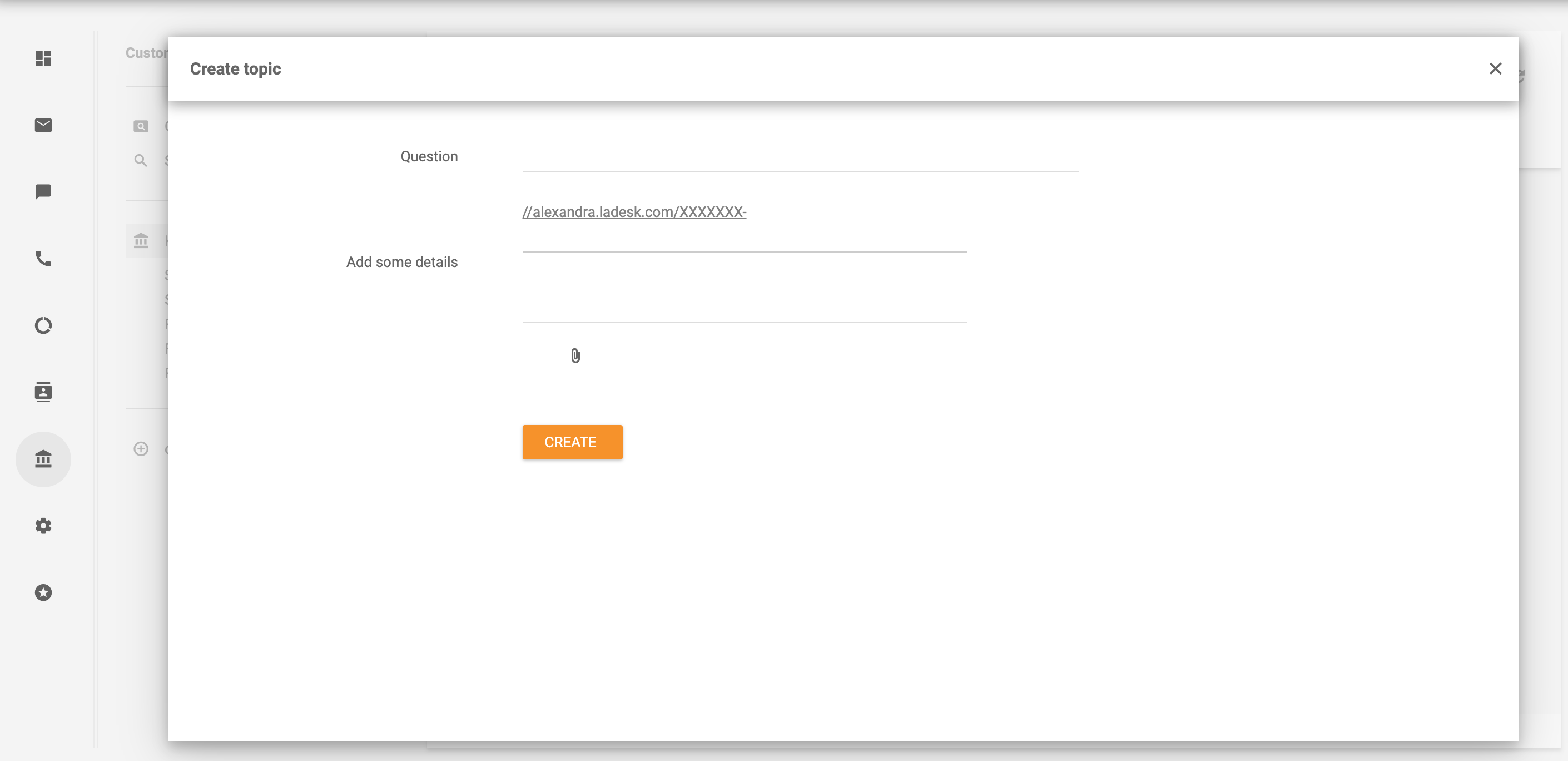 Crea argomento nel forum clienti