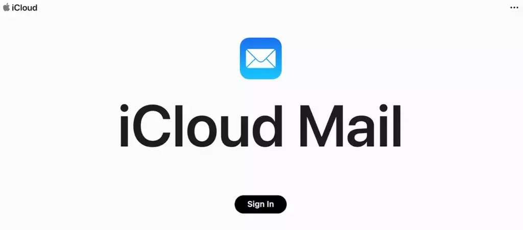 Homepage di iCloud Mail