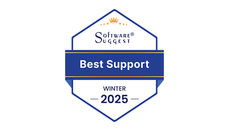 Badge miglior supporto, SoftwareSuggest