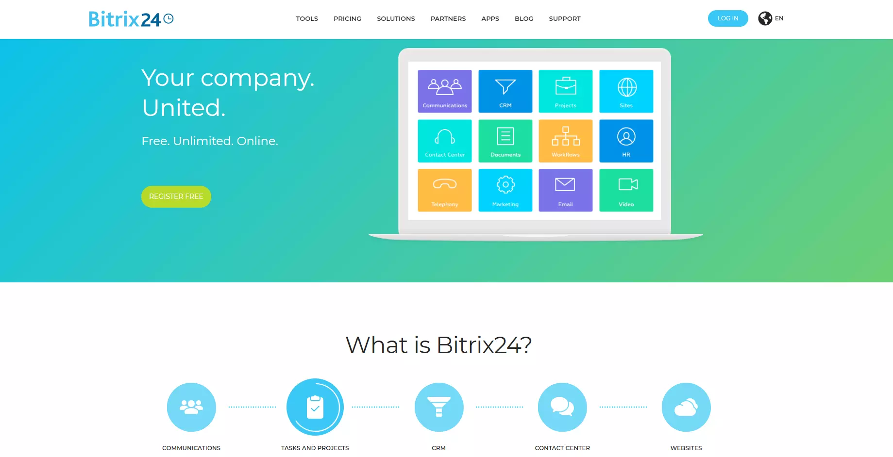 Homepage di Bitrix24