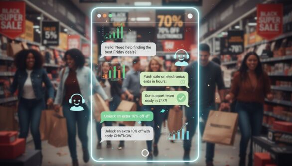 Come la chat dal vivo aumenta i tassi di conversione dell'e-commerce durante il Black Friday