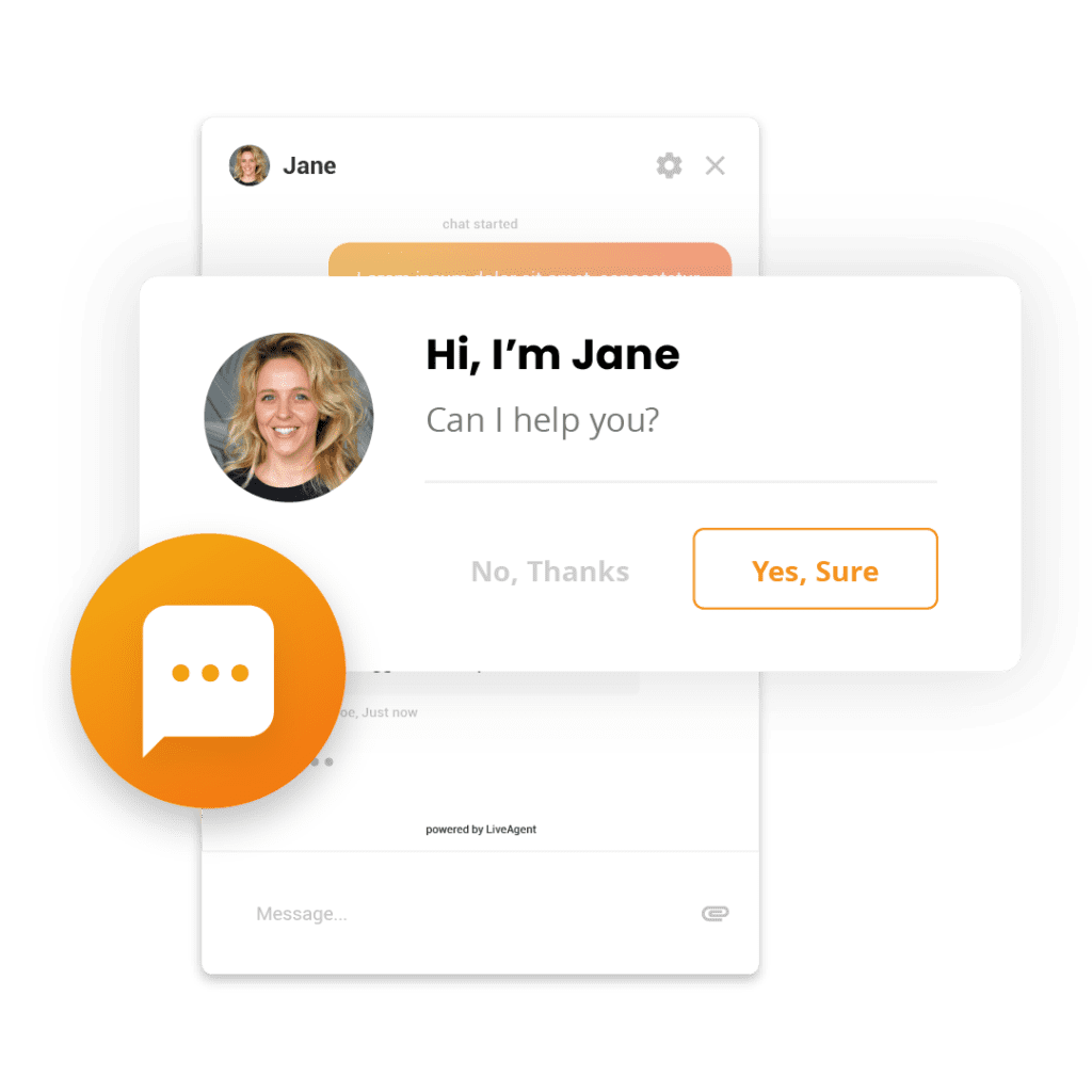 Esempio di inviti di chat proattivi