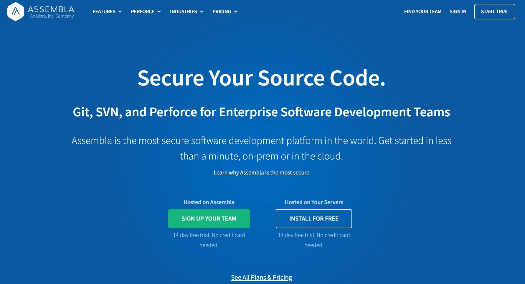 La home page di Assembla - una piattaforma di sviluppo software e uno strumento di gestione dei progetti che può aiutarti a gestire il tuo carico di lavoro e mantenere tutto organizzato.