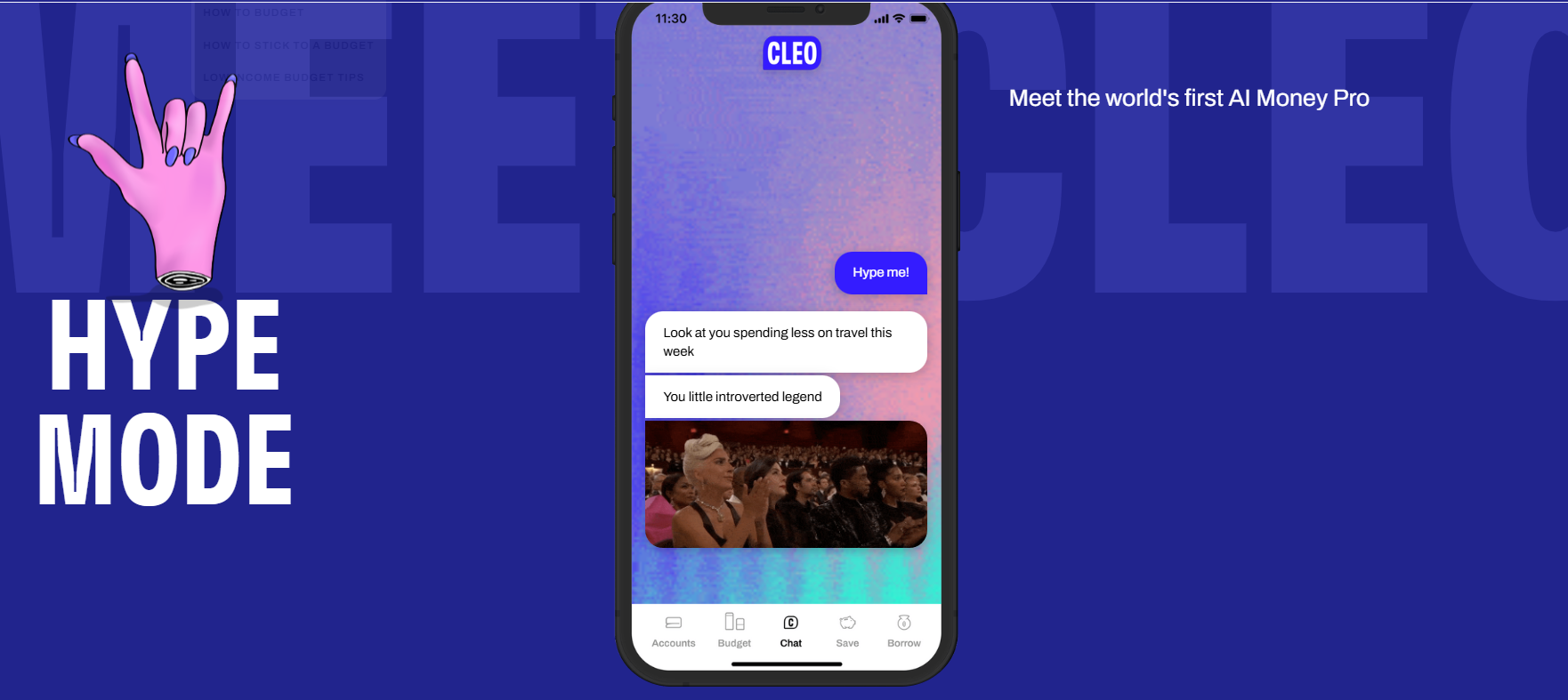 Cleo Assistente Finanziario AI - panoramica chat
