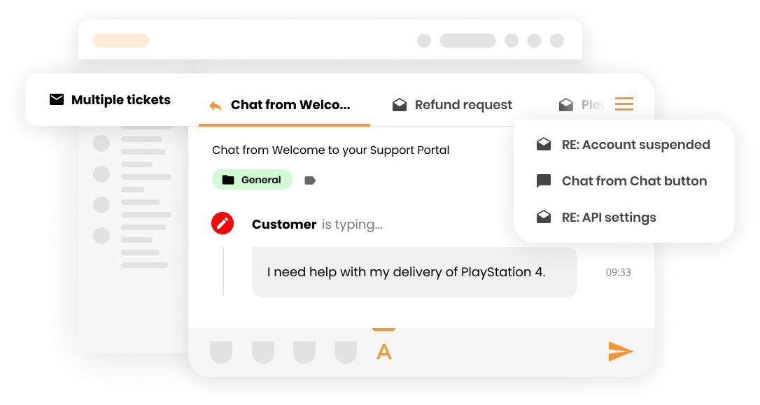 Funzione Multiple tickets nel sistema Help desk ticketing - LiveAgent
