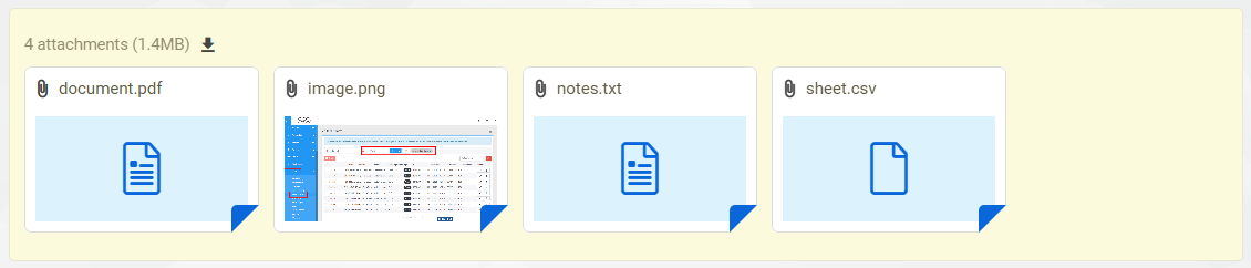 Il design rinnovato degli allegati dei ticket di LiveAgent