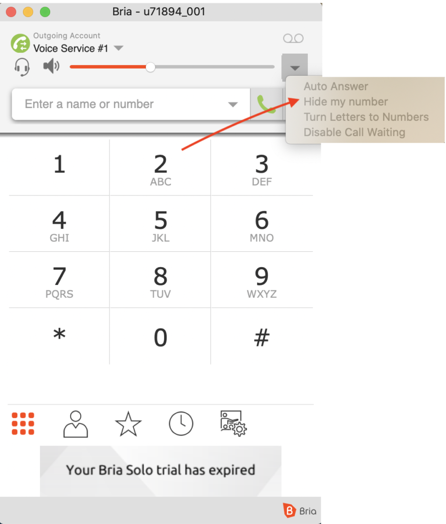 Funzioni softphone Bria gratuita