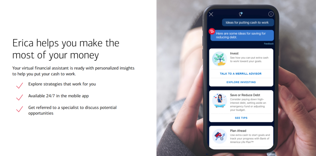 Erica, assistente virtuale di Bank of America.