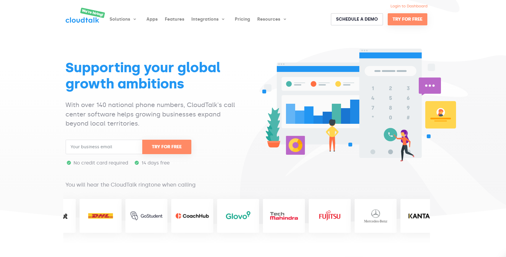 Sito web del provider VoIP Cloudtalk