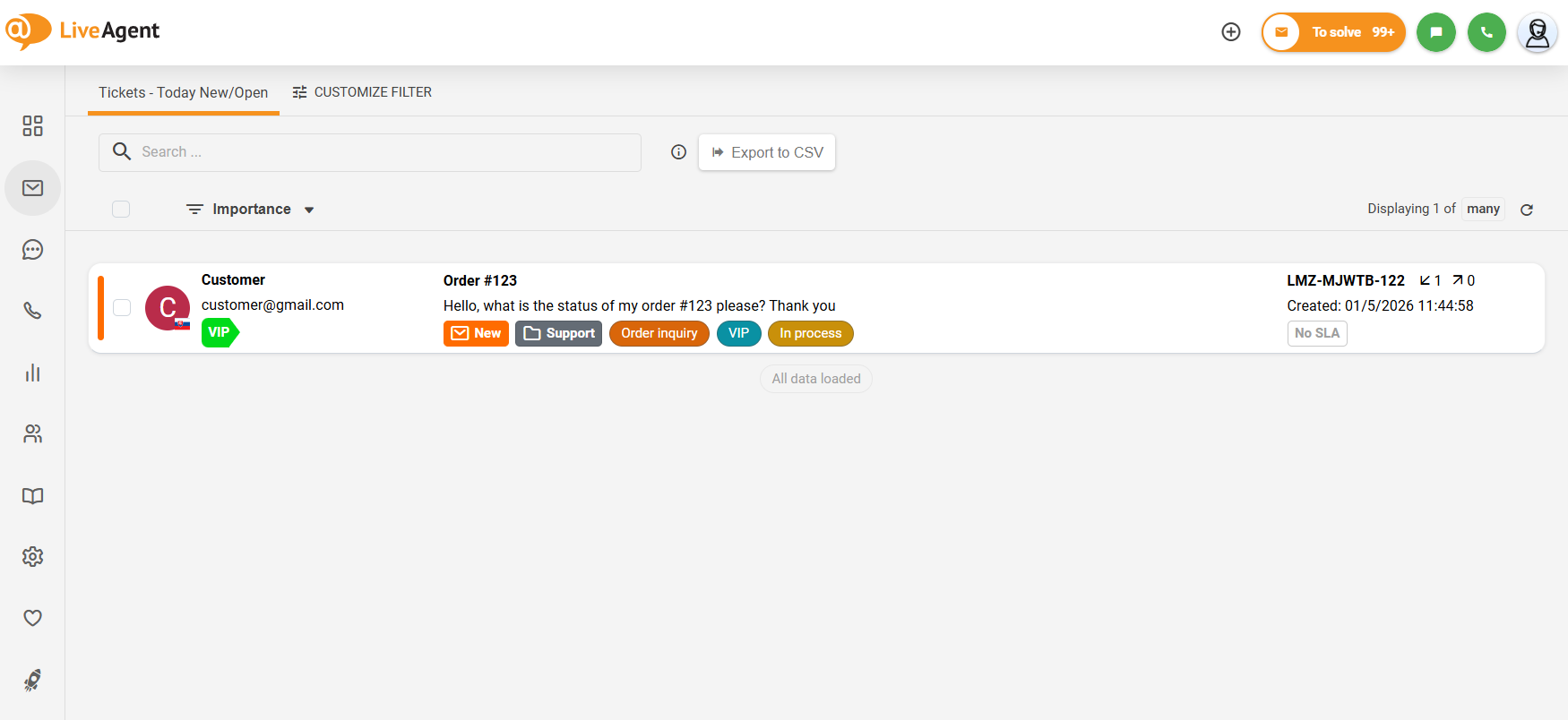 L'opzione per comprimere il sottomenu del lato sinistro