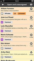 Interfaccia app iOS di LiveAgent - Notifiche