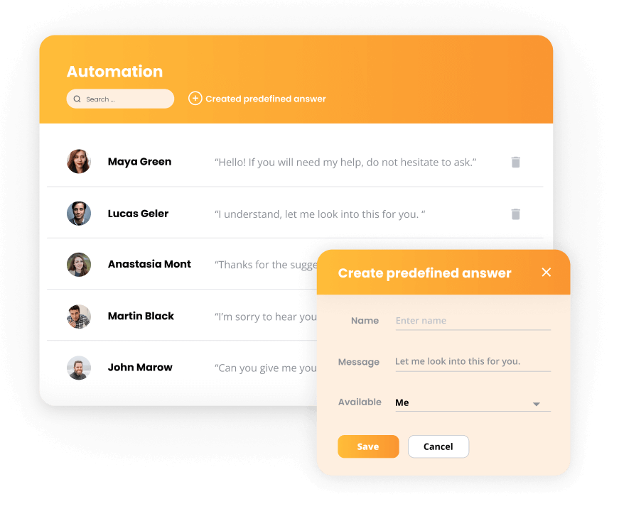 Automazioni di LiveAgent - risposte predefinite
