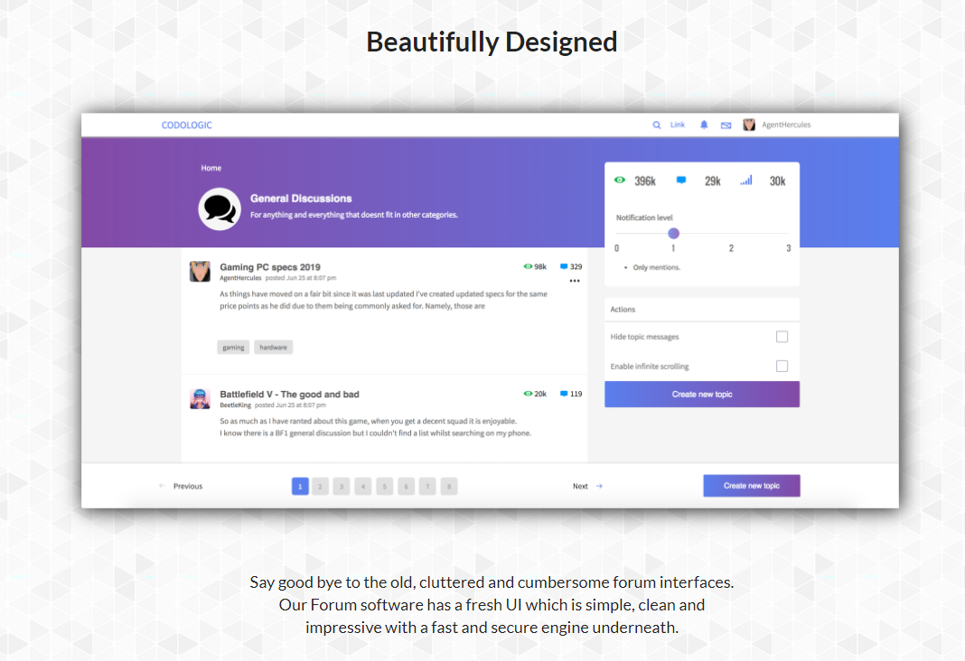 Software forum comunitario Codoforum