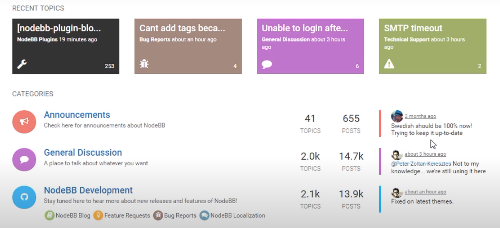 Software forum flessibile NodeBB