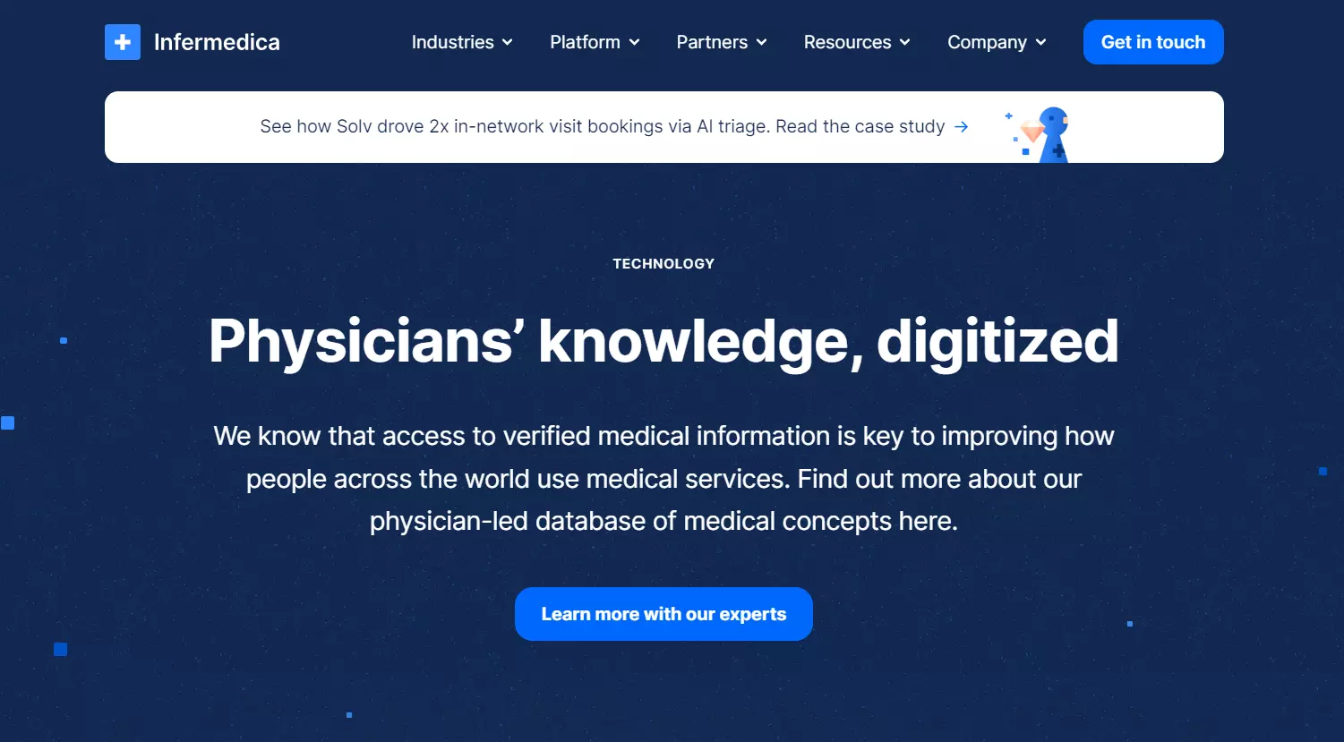 Infermedica - pagina knowledge base medica