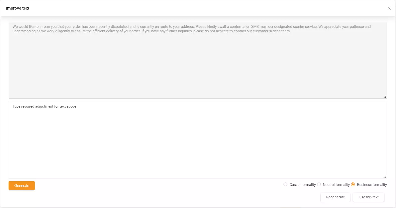 Screenshot che mostra la funzionalità Assistente di risposta AI di LiveAgent