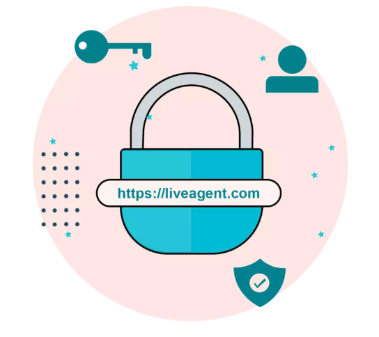 La crittografia SSL e HTTPS rendono il software helpdesk gratuito di LiveAgent un'opzione sicura