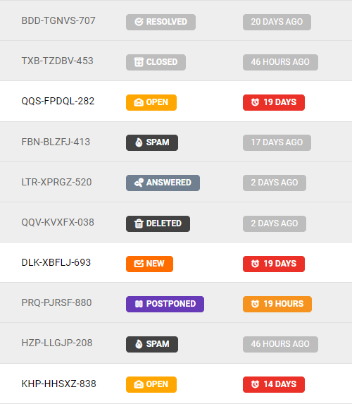 Nuove icone di stato ticket su LiveAgent