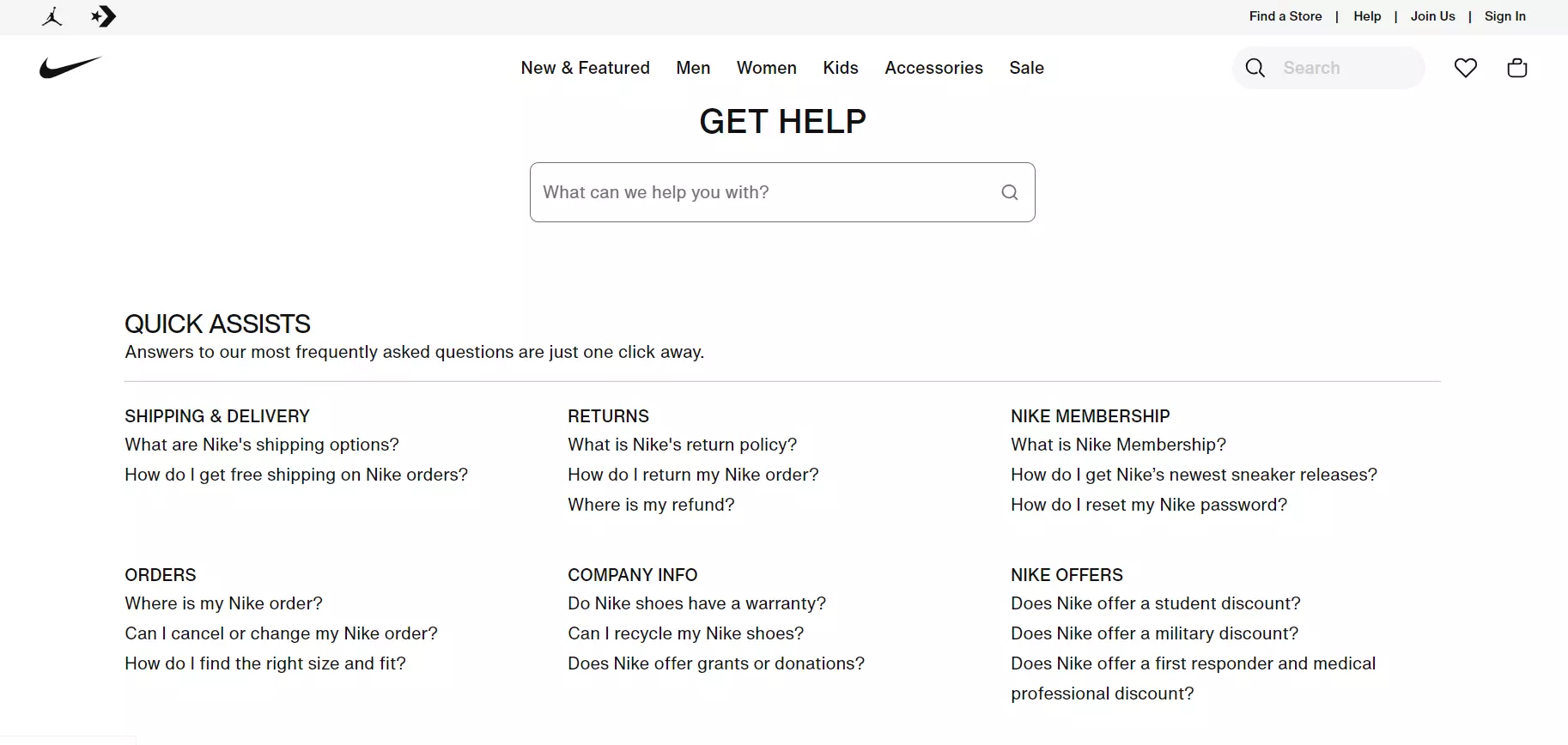 Knowledge base di Nike