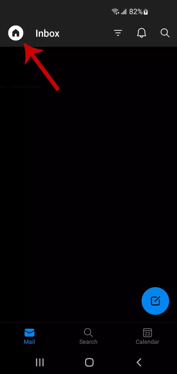 Threading email di Outlook su dispositivi mobili, passo 1