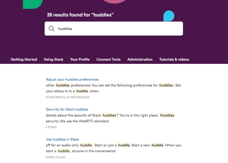 Funzionalità di ricerca di Slack