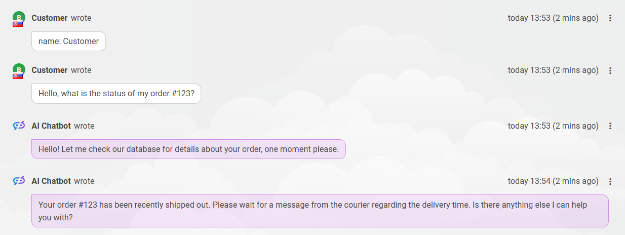 Interfaccia di chat sui social media e chatbot