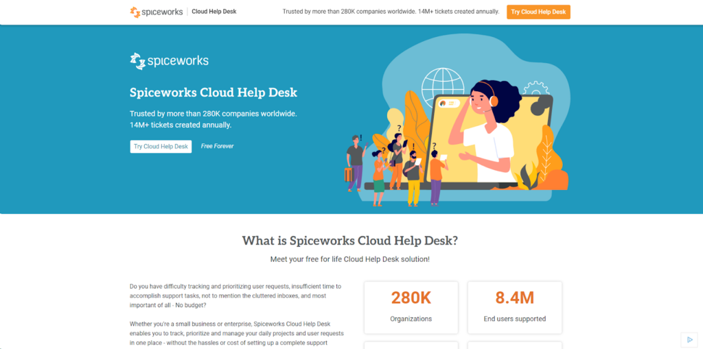 Pagina iniziale di Spiceworks - strumento per semplificare i tuoi processi di gestione IT