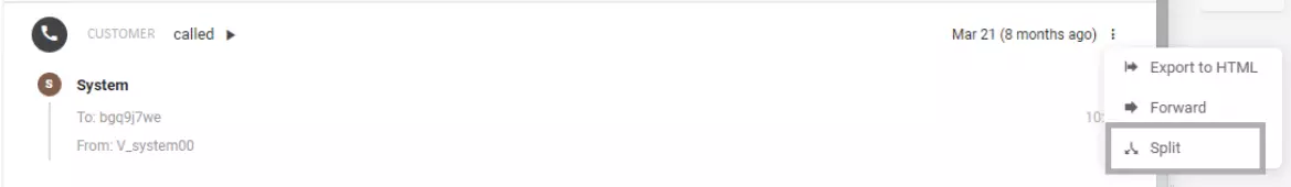 Divisione di un singolo thread email in più email per evitare confusione e disordine