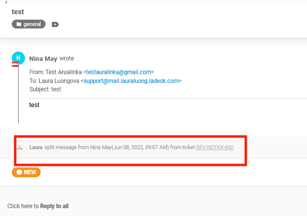 SLA non applicato ai ticket divisi nell'app LiveAgent