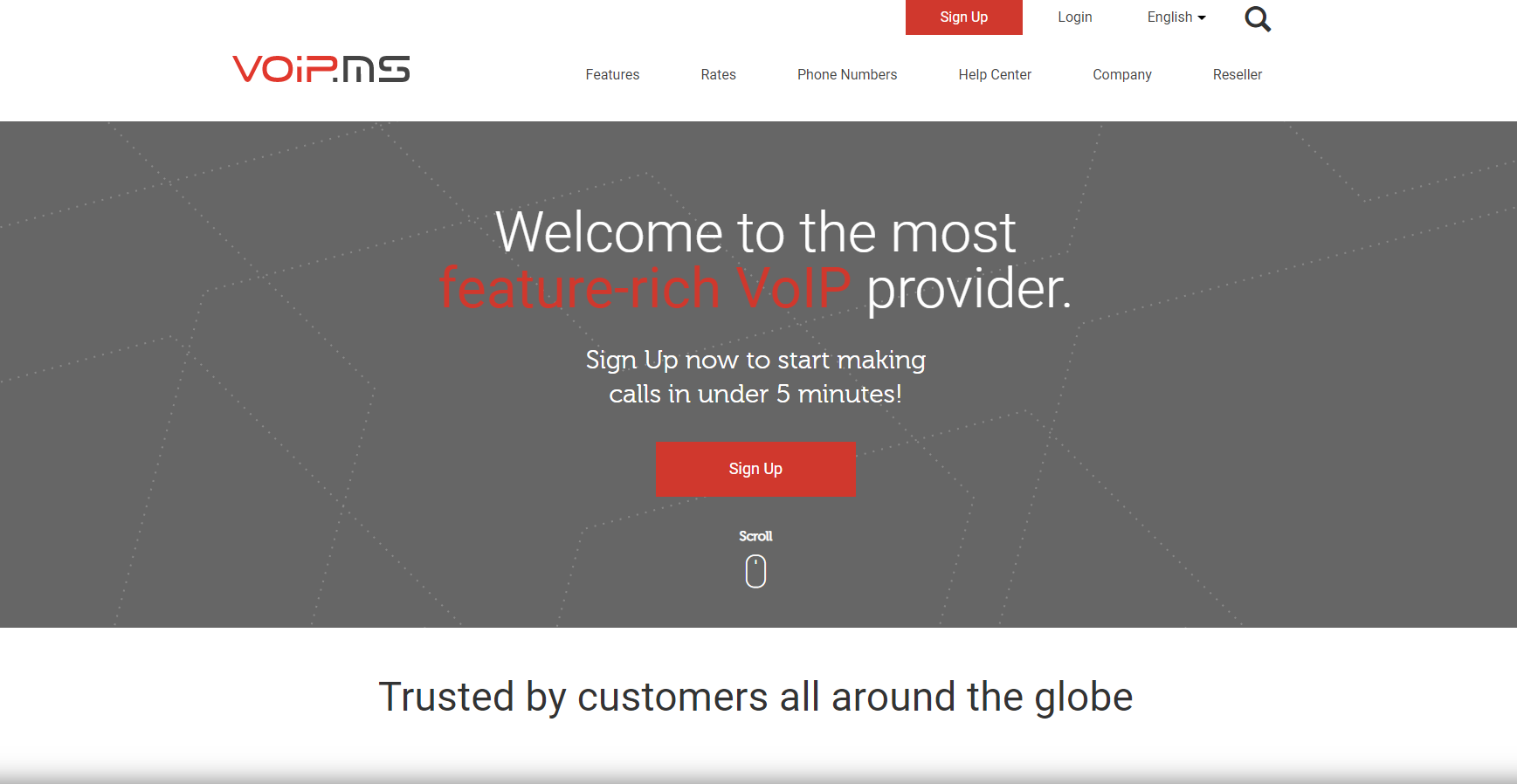 Sito web del provider VoIP.ms