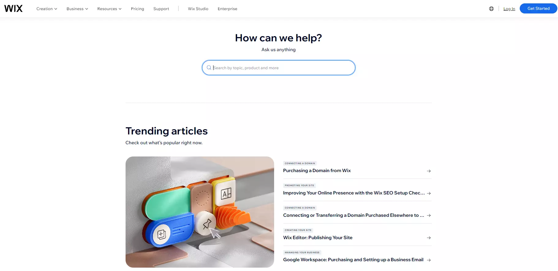 Knowledge base di Wix