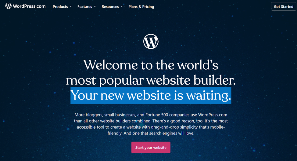 Homepage WordPress