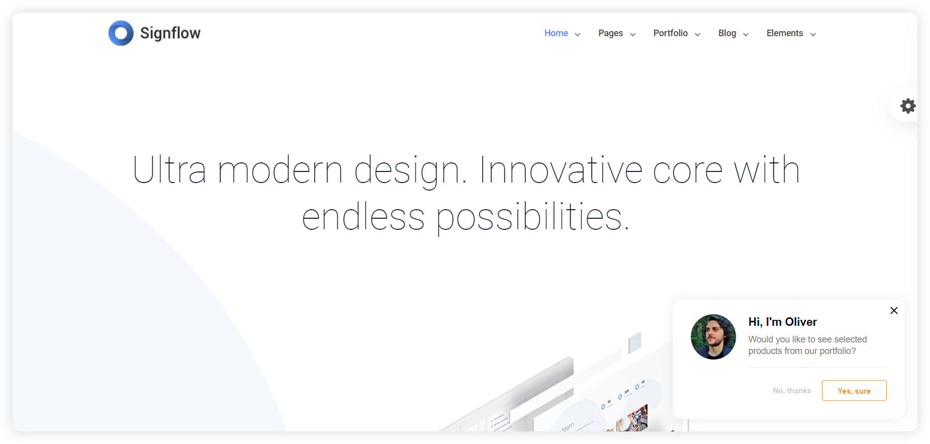 Esempio di un invito di chat proattivo