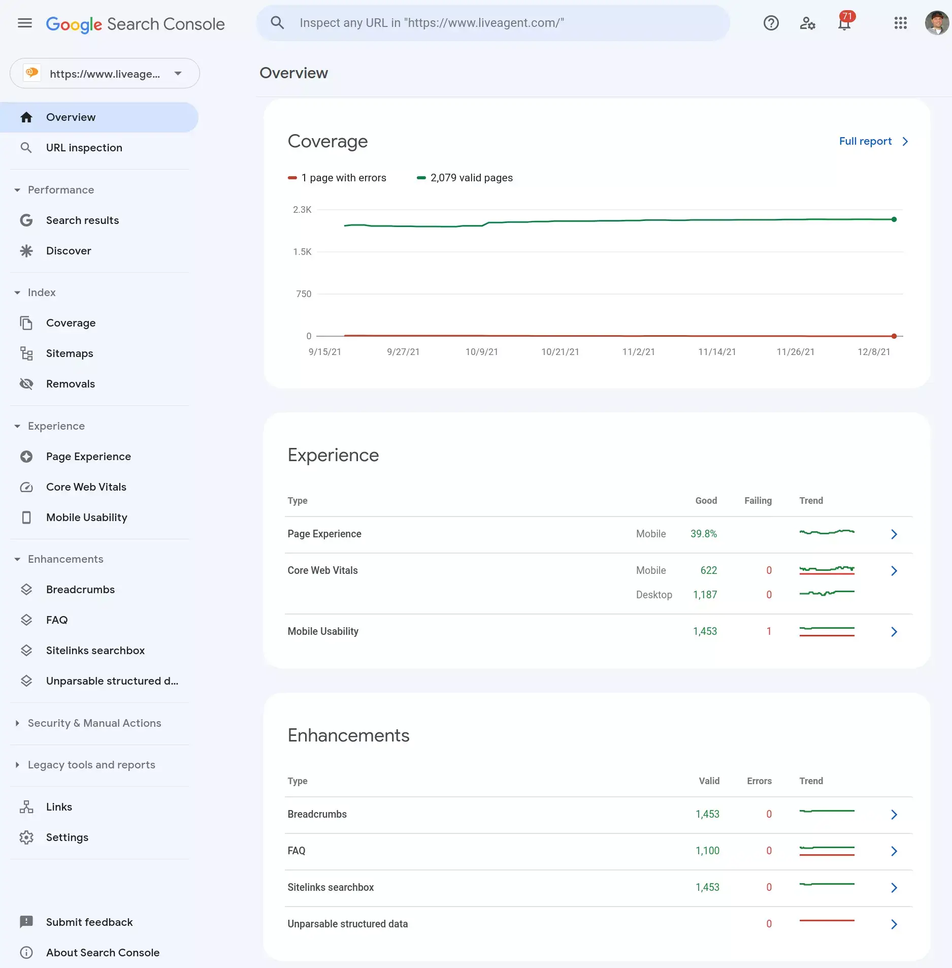 Correggi periodicamente tutti gli errori trovati da Google Search per mantenere le tue pagine nell'indice di ricerca