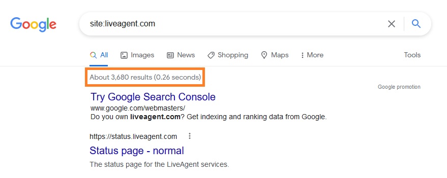 Indicizzazione LiveAgent