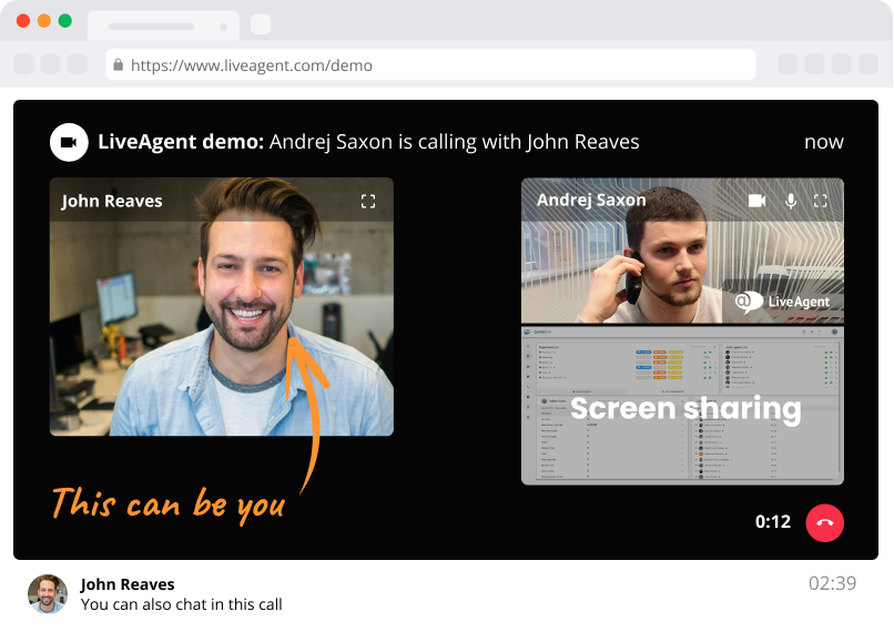 Pianifica una demo con un software di help desk stellare - LiveAgent