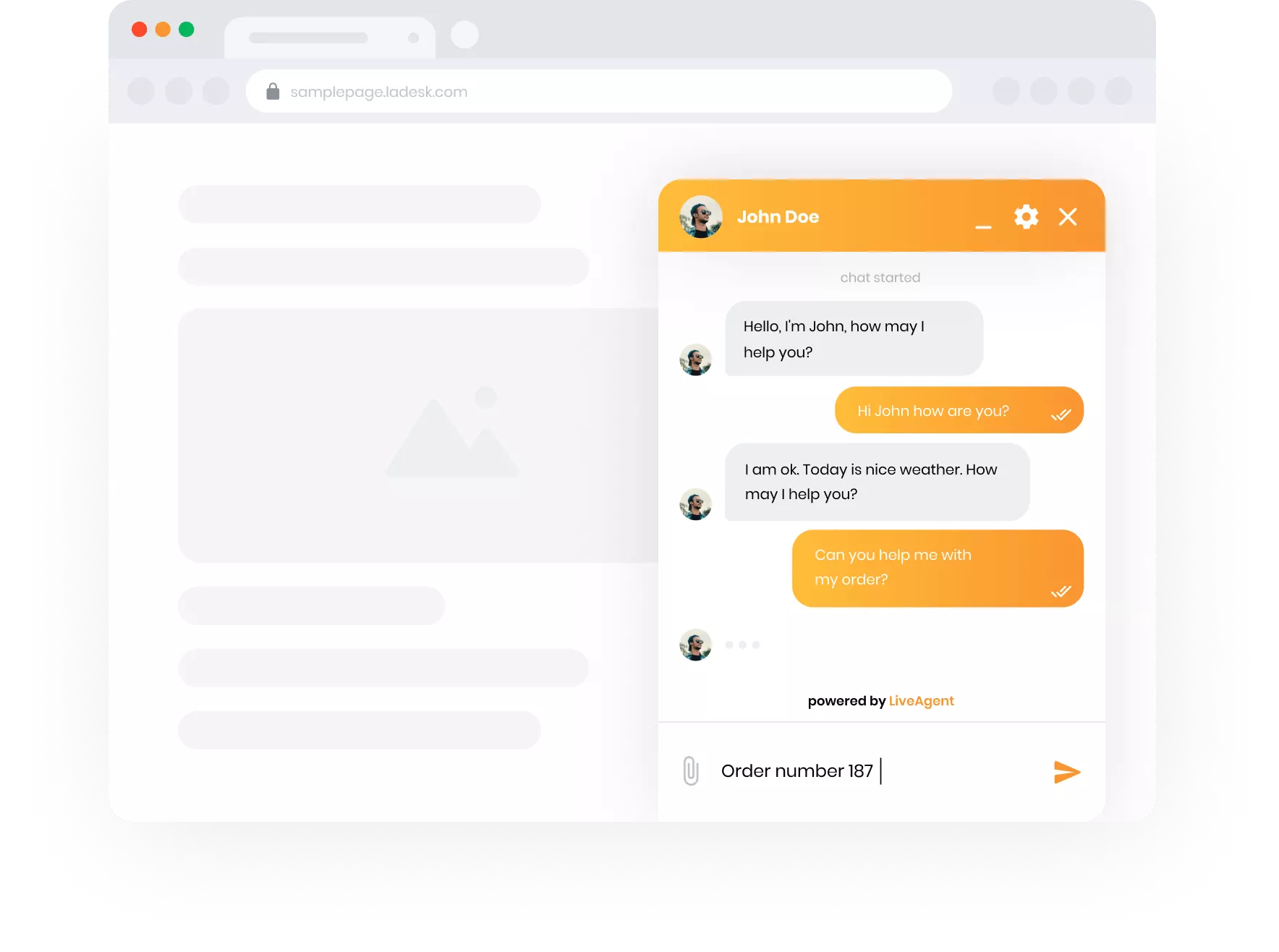 Visualizzazione live chat LiveAgent