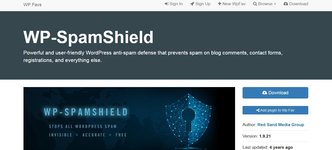 Sito web WP-Spam-shield