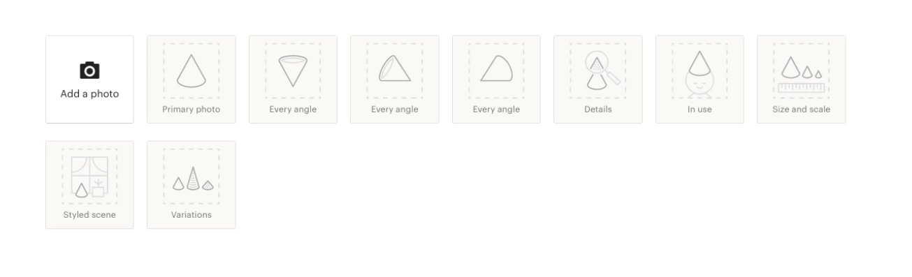 Aggiungi una foto del prodotto al tuo negozio Etsy