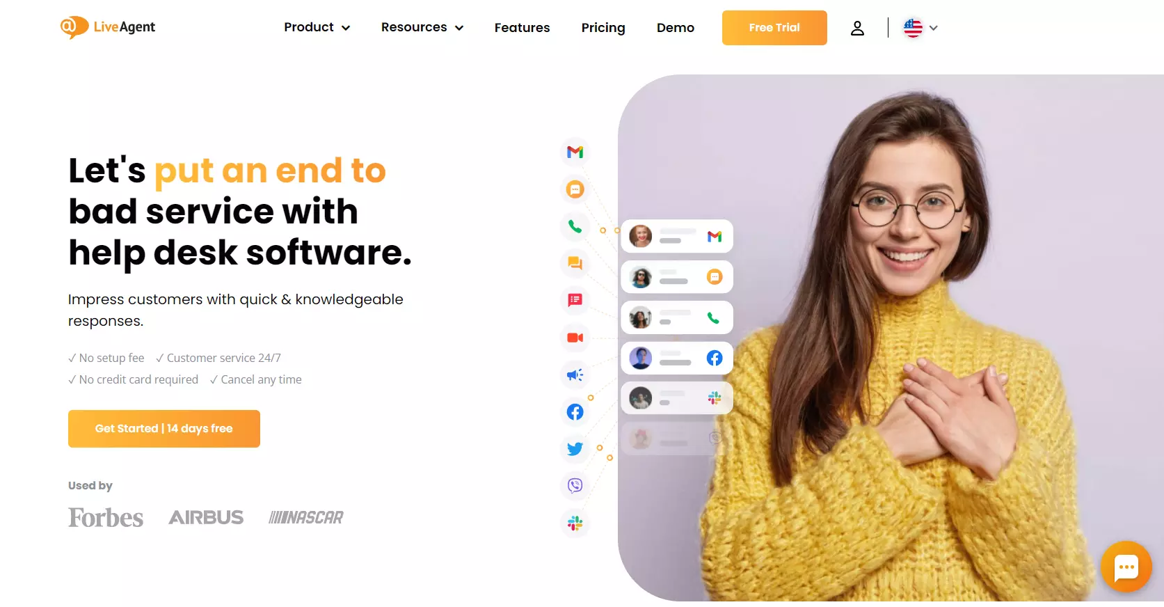 Pagina helpdesk di LiveAgent