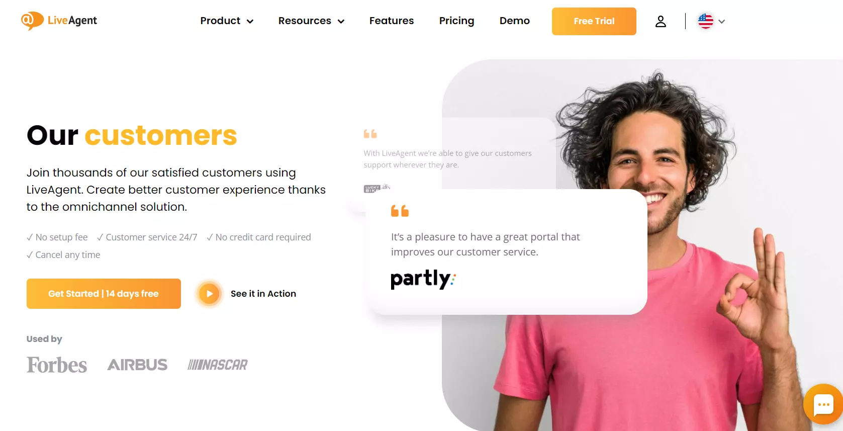 Pagina dei nostri clienti di LiveAgent