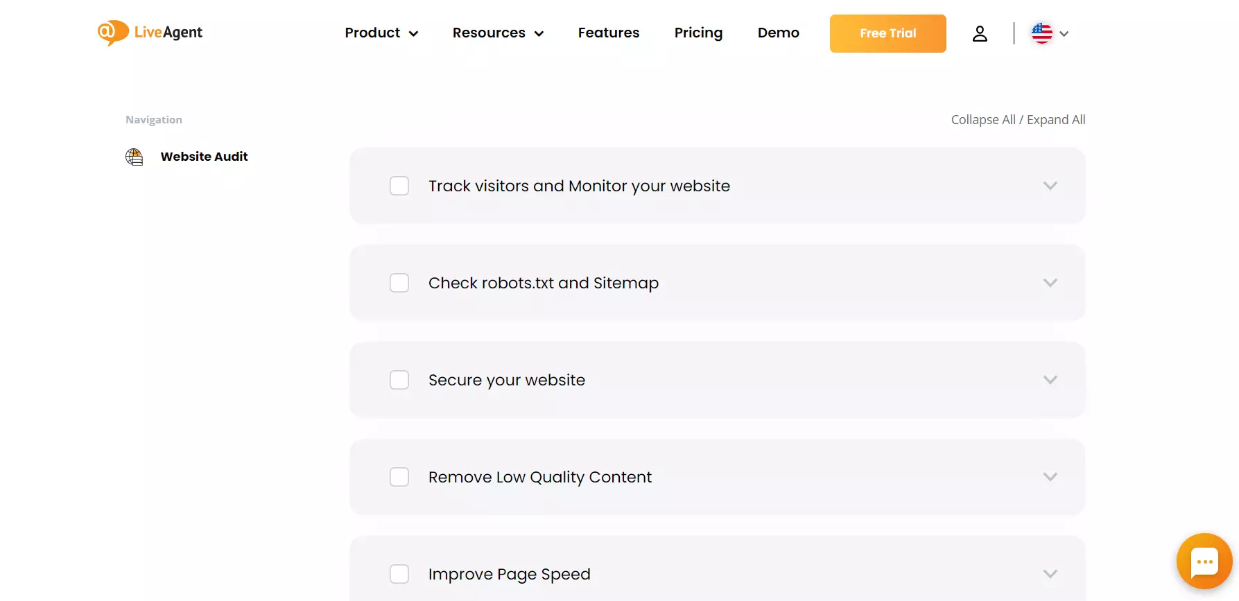 Esempio di elenco di controllo