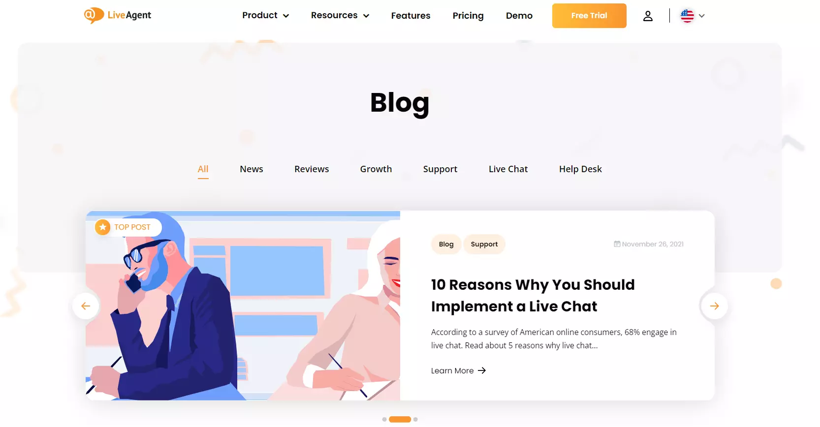 Esempio di elementi visivi