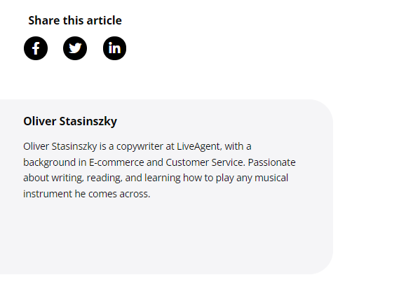 Esempio di bio dell'autore