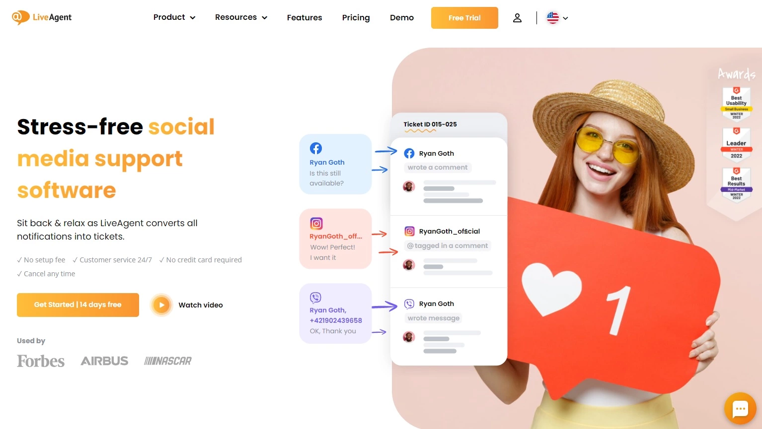 LiveAgent - software di supporto per i social media