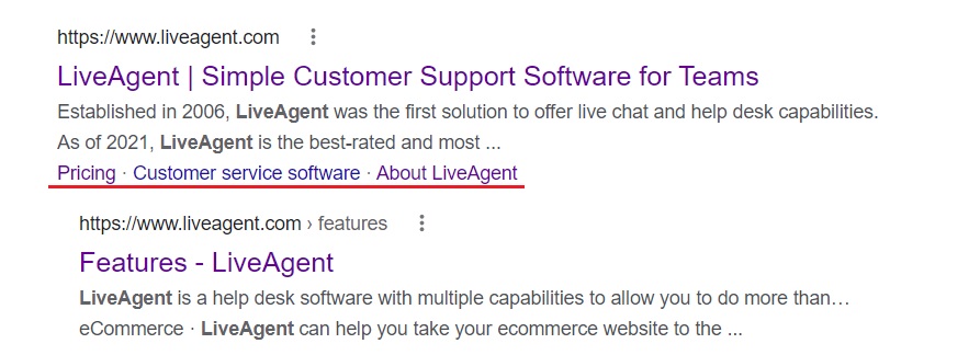 Esempio di link di ancoraggio